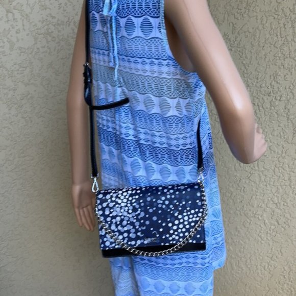 Kate Spade Cameron Convertible Crossbody Black with Multi-Colored Dots - Picture 12 of 16